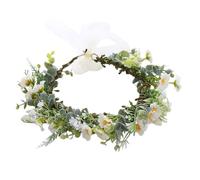 Saiyana Cerchietti floreali da donna, foglie di sposa, corone per matrimoni, feste, ghirlande di foglie, ghirlande per capelli, foglie, servizio fotografico (beige B)