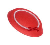 Saiyana Copricapo con perline Flapper Fascinator anni '20, per occasioni speciali, matrimonio, fidanzamento, notte, cappio (fiocco rosso rosso)