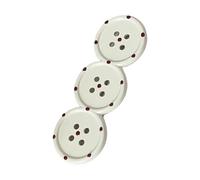 Saiyana Elegante clip per capelli a triplo punto, con dettagli a bottoni, design antiscivolo per donne, ragazze, accessori alla moda ispirati alla coreana (bianco)