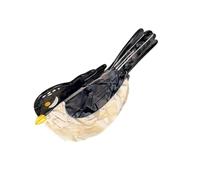 Saiyana Elegante clip per capelli di animali per donne e ragazze, grandi forcine in acetato con disegno a forma di uccello, per panini (passero nero)