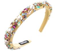 Saiyana Elegante fascia per capelli con dettagli di perla, alla moda, per feste, casual, per capelli, per capelli, per donna (giallo)