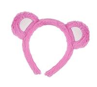 Saiyana Fascia per orecchie d'orso pelose con design regolabile per bambini e donne in morbido peluche per uso quotidiano (viola)
