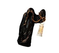 Saiyana Figurina del Mago Gobbo Mistico con Lampada a Sospensione a LED Resine Ornamento Artigianale per Decorazioni per La Casa Horror Eventi Festivi Decorazioni Halloween per Interni