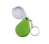 Saiyana Lente d'ingrandimento per portachiavi, lente d'ingrandimento 10x, da lettura, multifunzione, pieghevole, con catena