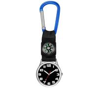 Saiyana Moschettone da tasca con clip per sport ed escursionismo, orologi con moschettone, orologi con bussola, orologi leggeri a clip, orologio da infermiera, Blu reale