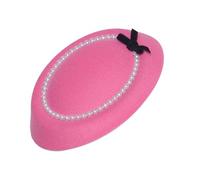 Saiyana Perle Flapper Fascinator anni '20 Ballerino Copricapo per occasioni speciali, matrimonio, fidanzamento, notte, cappio (rosa rosso)