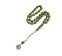 Saiyana Perline da preghiera musulmane in acrilico, design ergonomico, per l'adorazione quotidiana e confortevole G (verde verde)