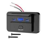Saiyana Presa USB compatta con più dispositivi auto, facile installazione ABS per camper e autobus più dispositivi di ricarica