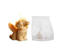 Saiyana Reusable Silicone Mold Set Dog Shape for Making Soap Crafting Chocolate Baking Art Projects Angel Dog Candle Mould