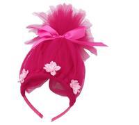 Saiyana Sätte Bowknot Fascia elastica per capelli Wicked comoda fascia per capelli per ragazze a tema, gioco di ruolo, capelli (rosso rosa)