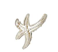 Saiyana Sparkling Strassstones Star Fish Hair Claw Clip Elegante Design Clip per capelli da donna alla moda copricapo accessorio per capelli (stelle marine a diamante pieno)