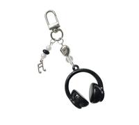 Saiyana Trendy Gradient Earphone Keychain Mode Carabiner Clip per gli amanti della musica, in lega, Nero , 10.5CM