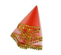 Saiyana Velo etnico vintage con monete d'oro nappe per gare di danza e festival tradizionali -celebrazione -costumi -Requi(oro, stile rotondo)