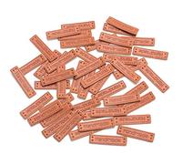 saizone 100 etichette in pelle PU, fatte a mano, per cucire accessori di abbigliamento