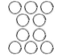 saizone 10PCS 25mm Clip Scatto Molla Rotonda, Anello Moschettone per Borsetta, Anelli aperti, Fibbia a Molla per Portachiavi Borse Borsetta Gioielli Artigianato Fai da Te,Argento