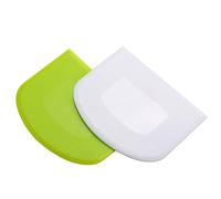 saizone 2 Pezzi Raschietto Taglia Impasto di Plastica Taglierina della Pasta, Spatola per Pizza, Pasta, Torte e Pane, Spatole per La Cottura del Pane,Bianco, Verde