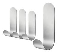 saizone 4 Pezzi Gancio autoadesivo Portasciugamani Ganci Adesivi per Bagno Cucina in Acciaio Inox Senza Forare Adesivo Gancio