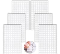 saizone Tondini Adesivi Tondo,Punti Autoadesivi Con 10mm,400 Coppie 800 Pezzi Gancio e Anello Nastro Puntini Auto Adesivo et Boucles,per Decorazioni Parete,Foto,Oggetti,Tutte Superfici(Bianco)