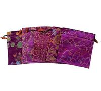 SAJMAKUWLA Borse di Seta, Sacchetti for Gioielli con Coulisse in Broccato di Seta, Multicolori, in Diverse Dimensioni, Confezione da 10,6,3 x 7,5 Pollici Circa