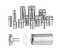 SAJMAKUWLA Standoff fixings, 4/6/10 Pezzi di Fissaggio in Vetro in Acciaio Inossidabile Cartello pubblicitario Chiodi fissi Supporto distanziatore cartellone Viti di Fissaggio Supporti(12x40mm 10pcs)