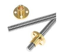 SAJMAKUWLA Vite di Comando, 1 pz T10 Vite di Comando, Lunghezza 100 mm-1000 mm Passo 8 mm 10 12 mm Vite mandrino trapezoidale in Acciaio Inossidabile(650mm,Lead 10MM)