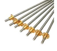 SAJMAKUWLA Vite di Comando, 1 pz T10 Vite di Comando, Lunghezza 100 mm-1000 mm Passo 8 mm 10 12 mm Vite mandrino trapezoidale in Acciaio Inossidabile(850mm,Lead 8MM)