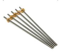 SAJMAKUWLA Vite di Comando, T6, Passo 1 mm/2 mm, Piombo 1 mm/2 mm-6 mm/12 mm, 1 pz.(Pitch 1mm Lead 2mm,550mm)
