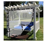 SAJMN Pannelli Laterali per pergola Impermeabili con Occhielli, Tende Trasparenti per Esterni, telone in plastica Resistente alle intemperie per Gazebo e Giardini, Dimensioni Trasparenti Personali