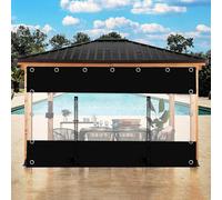 SAJMN Tende Trasparenti in telone con Ante con Cerniera per Uso Esterno, Impermeabili e Personalizzabili, Ideali per pergola, Gazebo, Patio, 16,4 x 8,2 Piedi