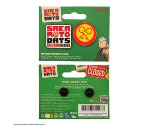 SAKAMOTO DAYS STORE ADVERTS PINS SET (2) Spilla Cinereplicas