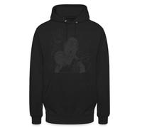 Sakamoto Days Taro Sakamoto Anime Felpa con cappuccio unisex | Drammatica illustrazione manga con un personaggio che spara un'arma, perfetta per gli amanti degli anime.