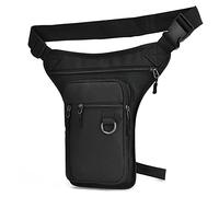 Sakamura Marsupio da gamba, marsupio da trasporto con tasche multiple, marsupio da corsa, marsupio per attività all'aperto, moto, bici, ciclismo, borsa a tracolla