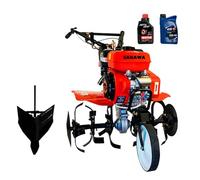 SAKAWA Motocoltivatore Motozappa Avviamento Elettrico 7CV 3V Assolcatore + Oli