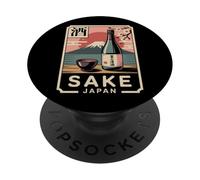 Sake giapponese Giappone Vintage Monte Fuji Retro Kanji Souvenir PopSockets PopGrip Adesivo