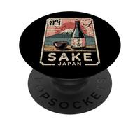 Sake giapponese Giappone Vintage Monte Fuji Retro Kanji Souvenir PopSockets PopGrip Adesivo