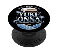 Sake giapponese Yuki Onna Giappone Vintage Winter Sake Souvenir PopSockets PopGrip Adesivo
