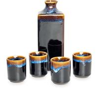 Sake Set AONAGASHI in Giappone, confezione regalo, colore nero, 17 cm, ca. 750 ml