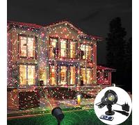 SAKEMA Proiettore a Stella a Cielo Pieno in Movimento Illuminazione paesaggistica Lampada da Giardino for Esterni a LED for Feste di Natale Rosse e Verdi 9.23