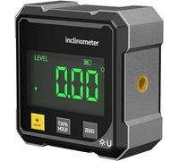 Saker Digitale Laser Angle Finder Goniometro, Calibro Digitale Magnetico Su 4 Lati, Inclinometro Cubo, Strumenti Di Misura for La Lavorazione Del Legno Con Ampio Display LED, Base Magnetica