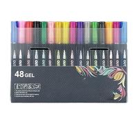 Sakesfor Marker Pen for Highlight, Sakesfor Double Line Outline Pens, 8/12/24/36/48/60-Color Marker Pen for Highlight, for Christmas Greeting Cards, Scrapbook Crafts, Doodling (48 colors)