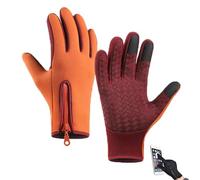 Sakesfor Ultimate Waterproof & Windproof Thermal Non-Slip Gloves, Thin Silicone Touchscreen Winter Mittens, Stay Warm & Dry with Sakesfor (Orange,X-Large)