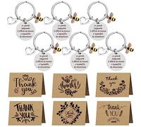 SAKNYUFO 6 Pezzi Portachiavi Regalo Grazie Maestra asilo Elementare di Fine Anno, Personalizzato, per Insegnante Professoressa Medie, Laurea