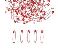 SaktopDeco Spille da balia rosse da 5,5 cm, in metallo, per artigianato, fai da te, cucito, arte, artigianato, confezione da 100