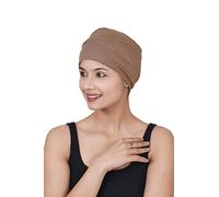 SAKUCHI Chemo Cappelli Solido Sonno Cap Donna Bambù Morbido Copricapo Cancro Cap Chemo Copricapo Donne, Moka, Taglia unica