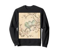 Sakura Birds Harmony - Inchiostro Giapponese Art Felpa