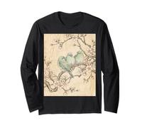 Sakura Birds Harmony - Inchiostro Giapponese Art Maglia a Manica