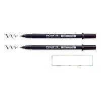 Sakura Brush Pen. Pennarello per penna, nero, punta pennello, PIGMA FB, 2 pezzi + 1 carta