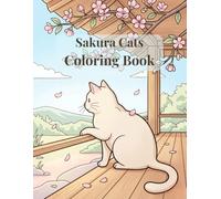 Sakura Cats Coloring Book: Relaxing Cherry Blossom Scenes with Cute Cats