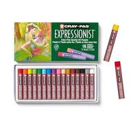 SAKURA Cray-Pas Expressionist Oil Pastel Set - 16 colori intensi - Applicazione facile e morbida su carta, tela, legno, plastica, pietra - Qualità fine art, eccellente resistenza alla luce