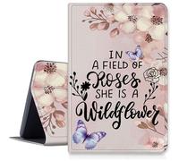 Sakura - Custodia con farfalla per iPad di 9a/8a/7a generazione 10,2" 2021/2020/2019, custodia antiurto in pelle PU pieghevole con supporto e spegnimento automatico per iPad da 10,2 pollici